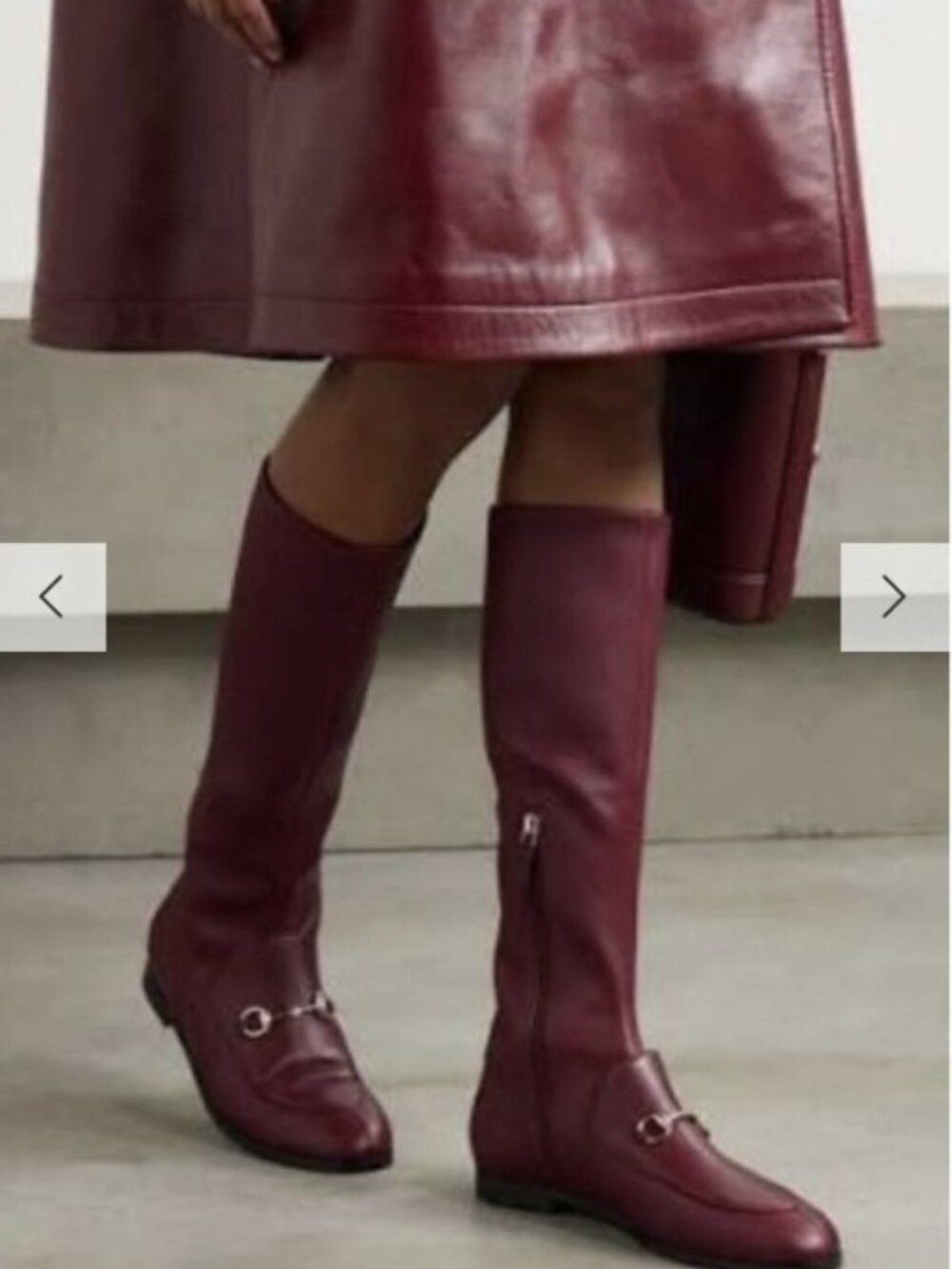 NIB Gucci Jordaan Burgundy Leather Knee-High Boots IT 38 US 8 - Picture 4 of 8